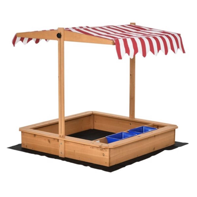 Kids Sandbox Outdoor Sand Play Pit for Backyard Fun