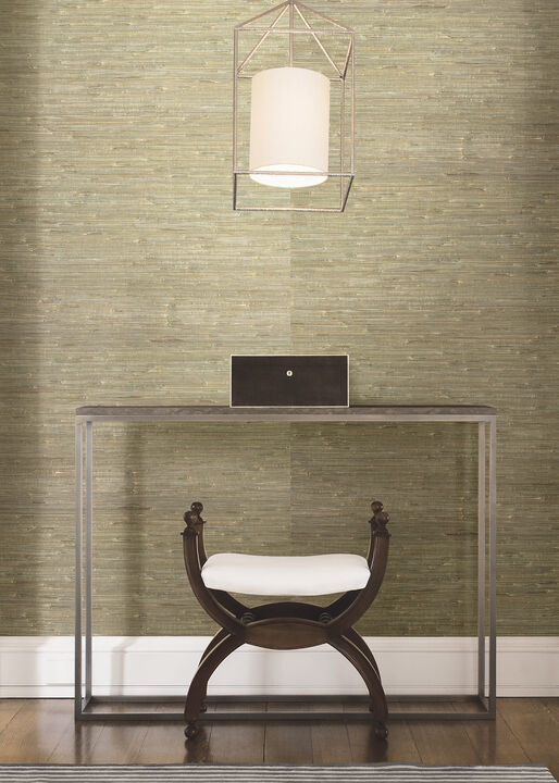Iriga Gold Grasscloth Wallpaper