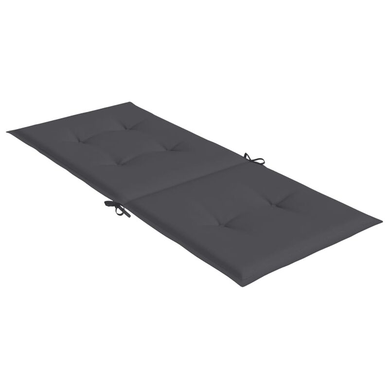 Outdoor Cushions for High Back Chair, Set of 2, Gray Fabric, 47 Inch - Benzara image number 3