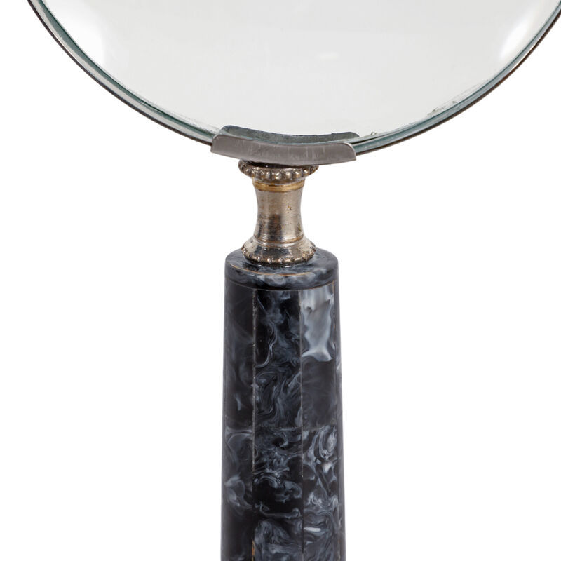 9x4" Marbled Handle Magnifying Glass, Black/white image number 5