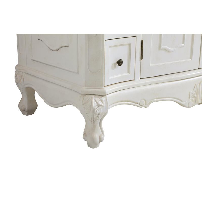 Elegant Kitchen and Bath 42 inch Single Bathroom vanity in Antique White