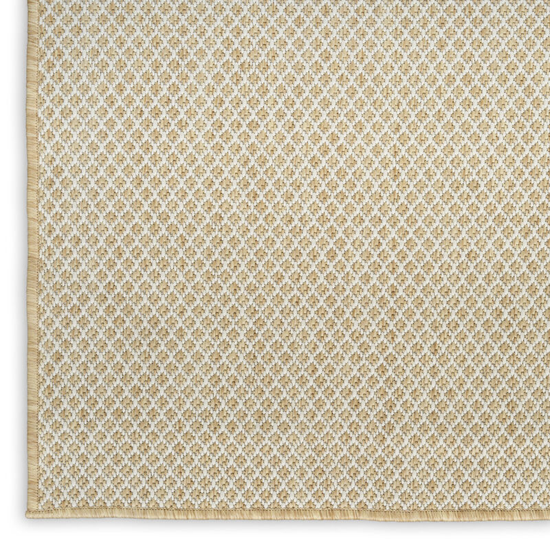 HomeRoots 2' X 3' Natural And Tan Geometric Indoor Outdoor Area Rug image number 2