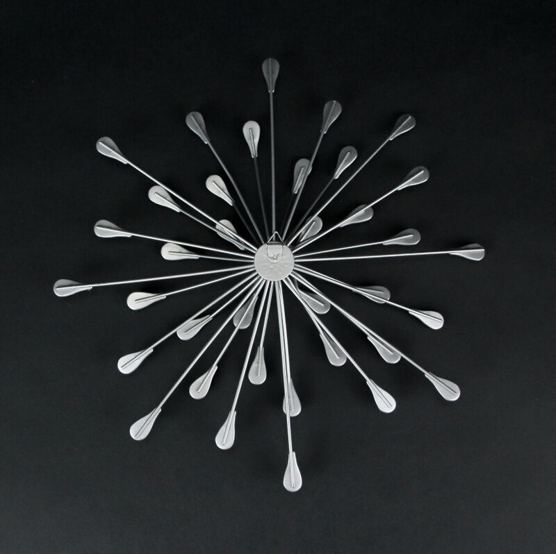 Set of 3 Metal Modern Art 3D Starburst Silver Wall Accents Home Decor Sculptures image number 4