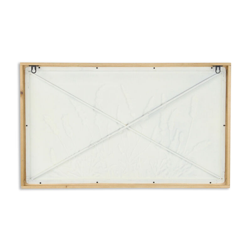 HomeRoots 16" X 26" Natural White And Lavender Floral Wood Framed Art image number 4