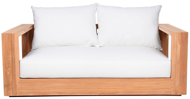 Meridian Furniture Tulum Off White Water Resistant Fabric Outdoor Loveseat image number 4