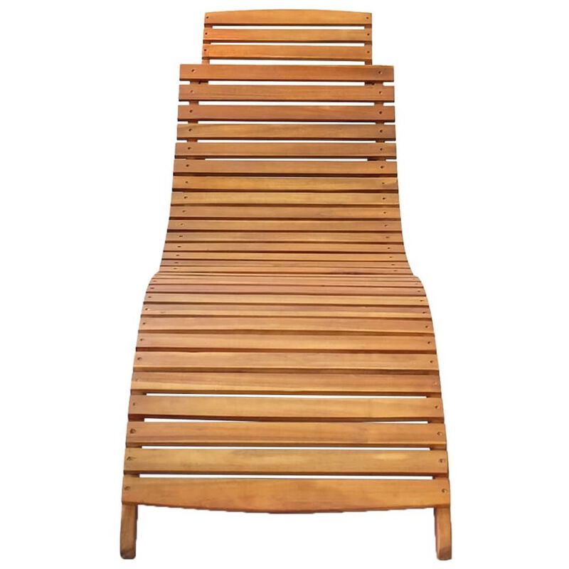 Sunlounger Anthracite Solid acacia wood; 100% polyester cushion