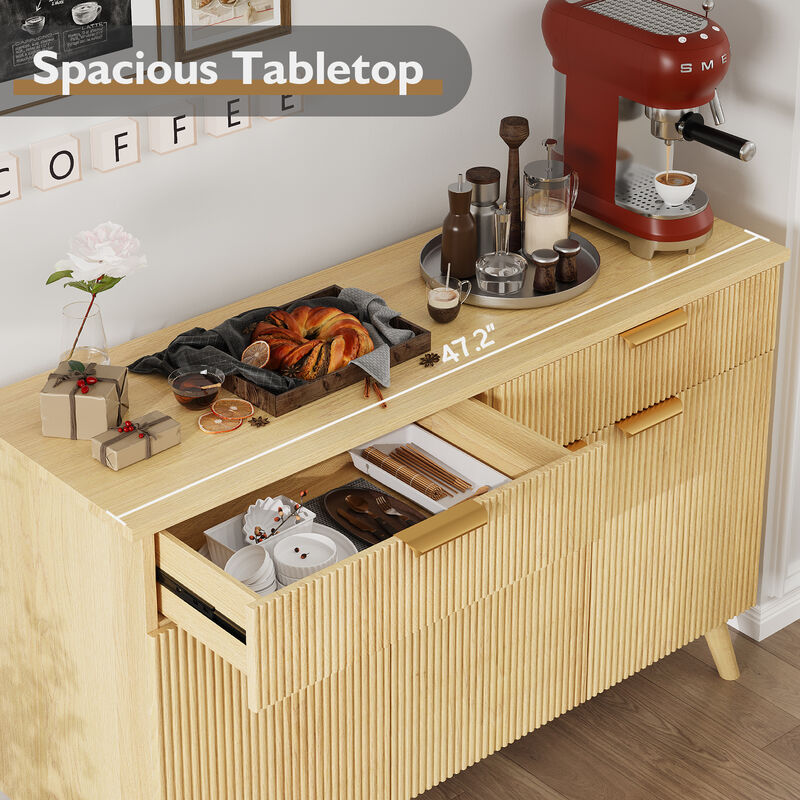 Seslin Modern Fluted Sideboard image number 5