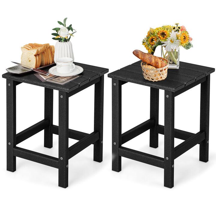 Square Adirondack Side Table Weather Resistant for Patio Deck or Garden