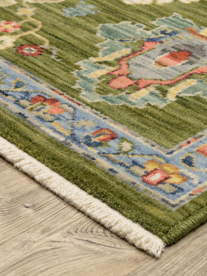 Lucca 2' x 6' Green Rug image number 2
