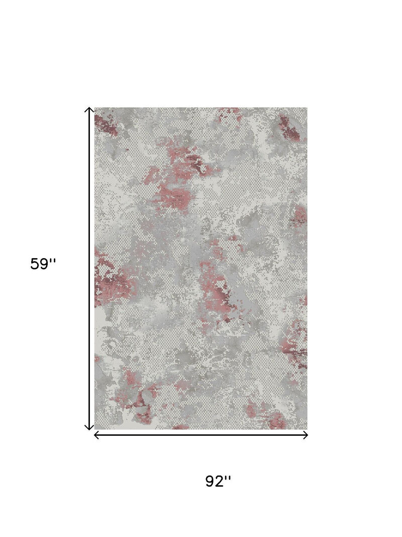 HomeRoots Abstract Distressed Area Rug image number 3