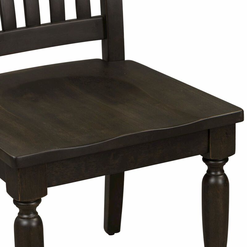 Liberty Furniture Harvest Home Slat Back Side Chair (RTA)-Set of 2 in Chalkboard image number 4