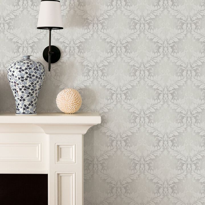 Nordic Elements Damask Silver Grey Wallpaper G34133