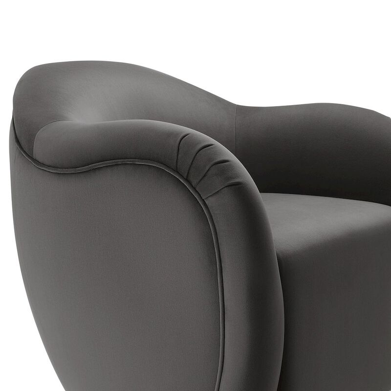 Compose Performance Velvet Swivel Armchair image number 6