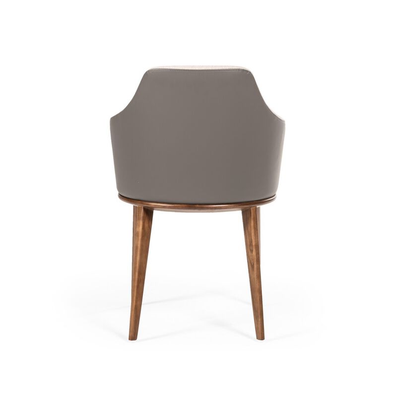 Megan Mid-century Modern Beige & Grey Dining Chair