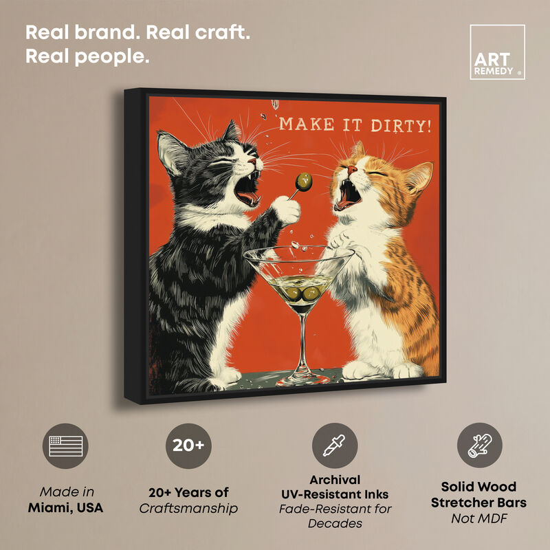 Make It Dirty Animals Canvas Print by Art Remedy image number 2
