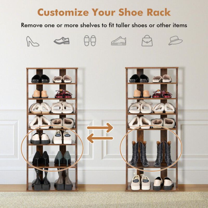 Hivvago Patented 7 Tiers Vertical Shoe Rack for Front Door