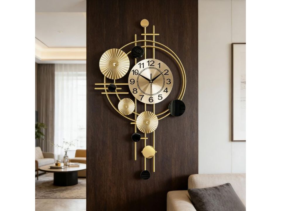18" Large Modern Wall Clock - Silent Non-Ticking Battery Operated Decorative for Living Room & Office