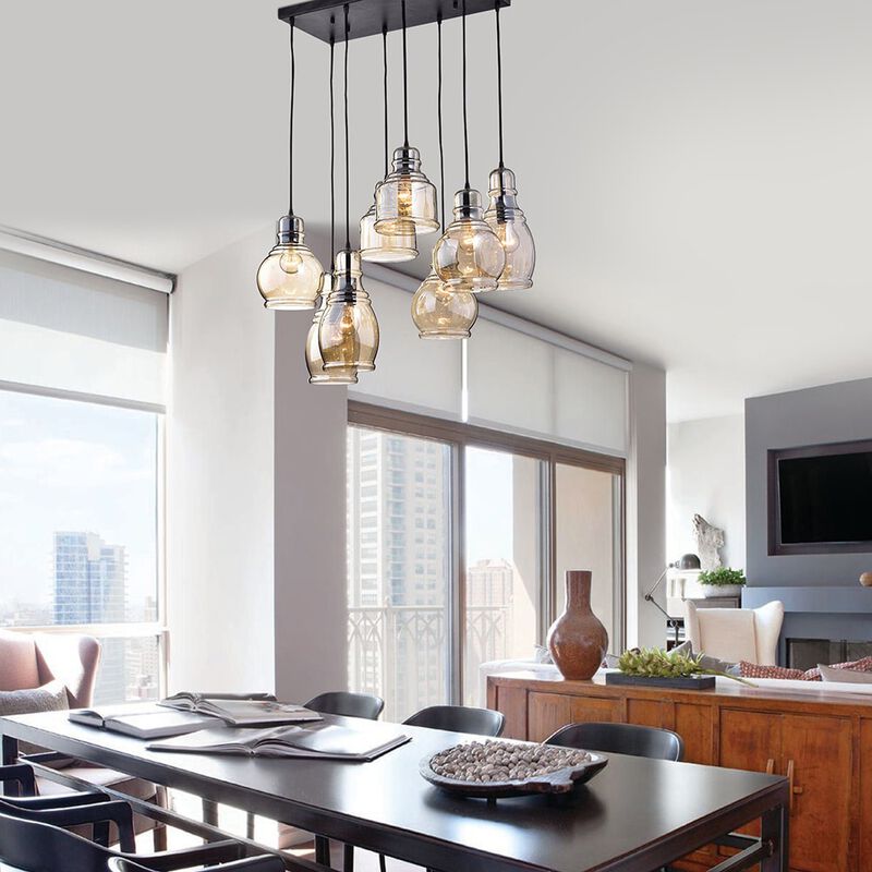 Versailles Heritage Antique Glass Pendant Lights image number 7