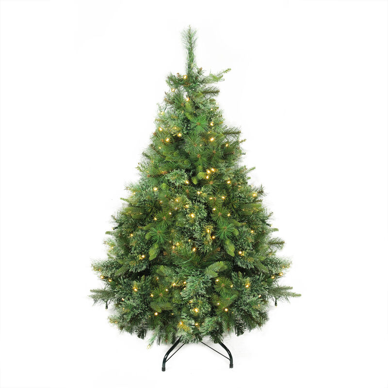 4.5' Pre-Lit Full Ashcroft Cashmere Pine Artificial Christmas Tree  Warm Clear LED Lights