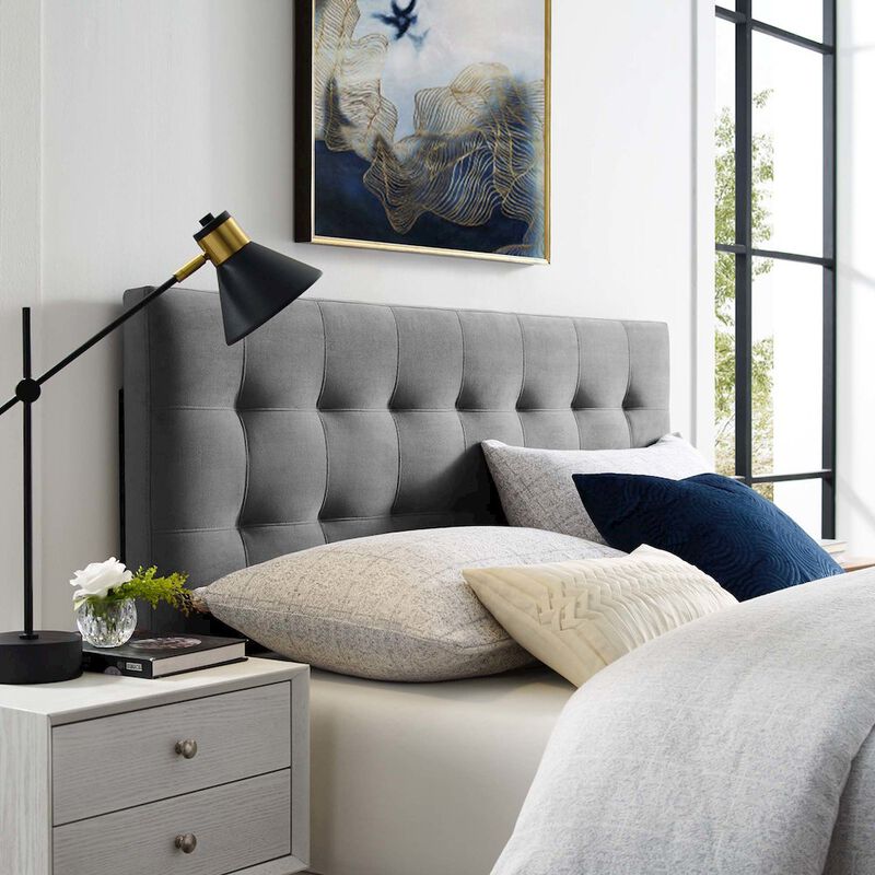 Lily Biscuit Tufted Performance Velvet Queen Headboard image number 6