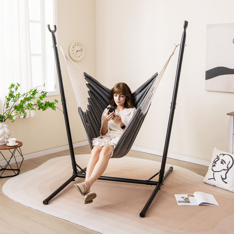 6-Position Hammock Chair with Stand for Adjustable Comfort and Relaxation