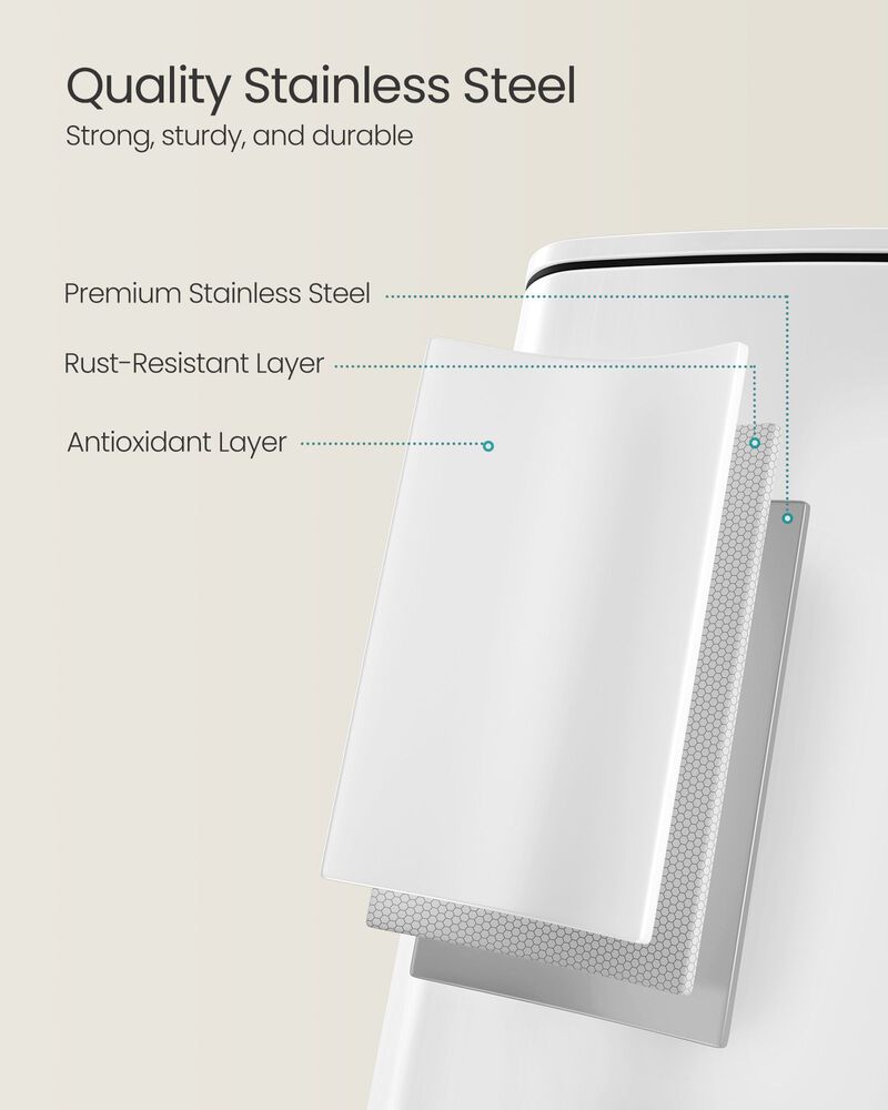 Stainless Steel Trash Can 8-Gallon (30 L) with Inner Bucket image number 5