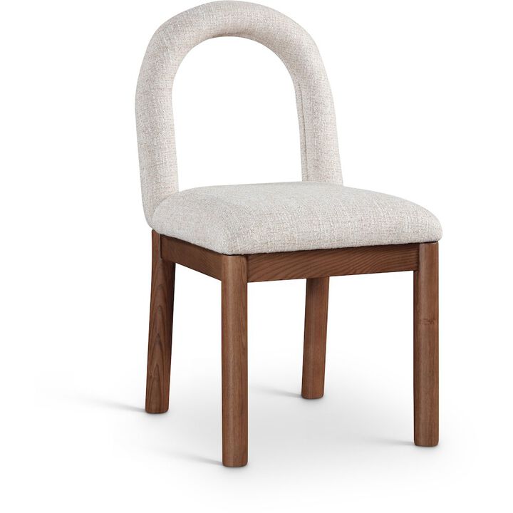 Meridian Furniture Conrad Beige Linen Textured Fabric Dining Chair