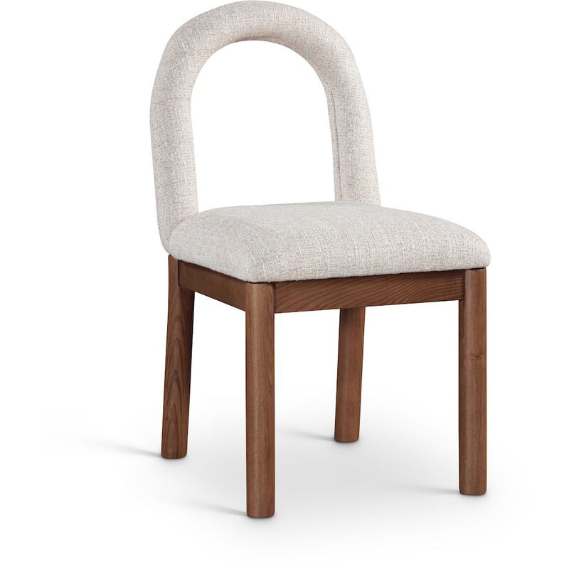 Meridian Furniture Conrad Beige Linen Textured Fabric Dining Chair