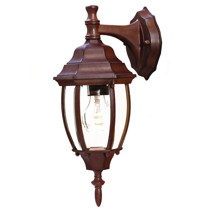 Homezia Dark Brown Hanging Globe Lantern Wall Light