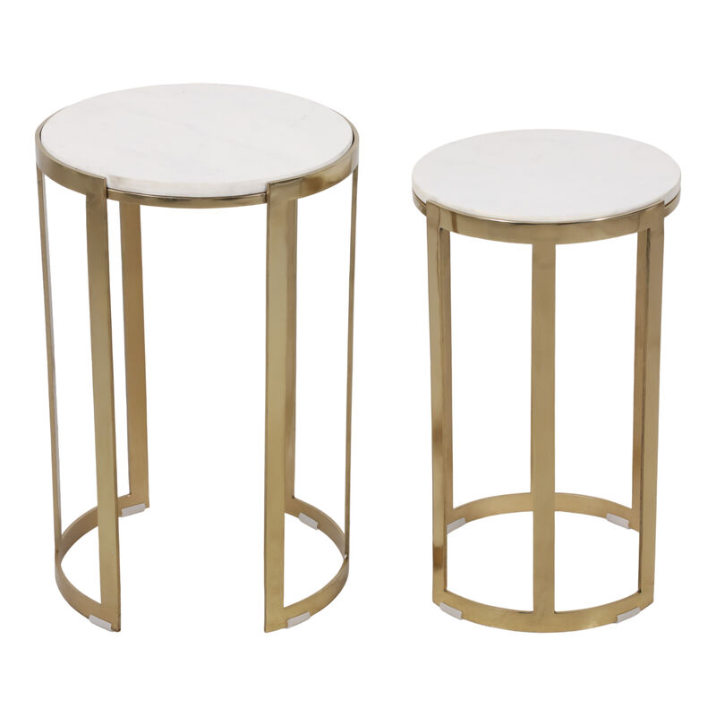 Morwar Set of 2 Marble Top Tables image number 4