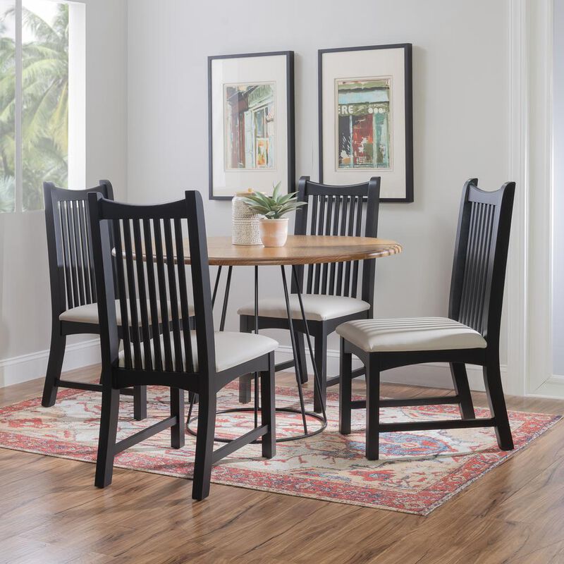 Linon Bonnie Black Chair Uph Seat