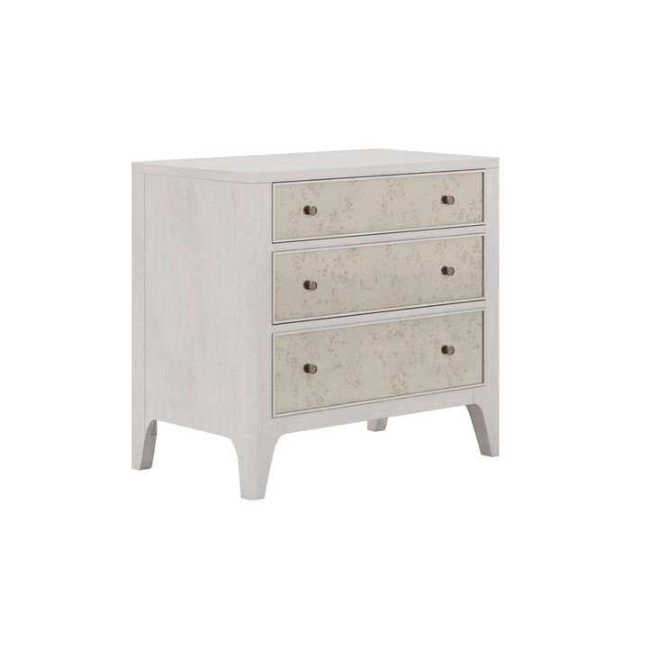 Mezzanine 3 Drawer Mirrored Nightstand