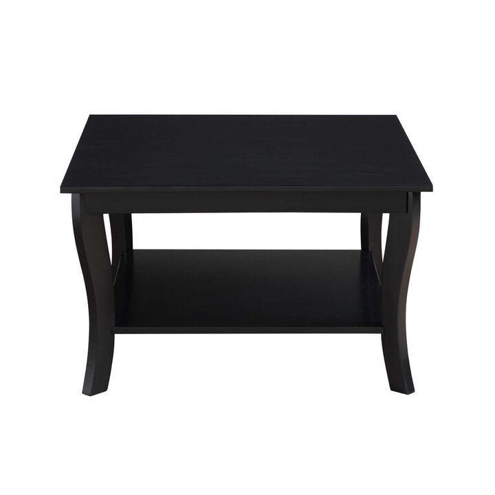 Convenience Concepts American Heritage Square Coffee Table, Black