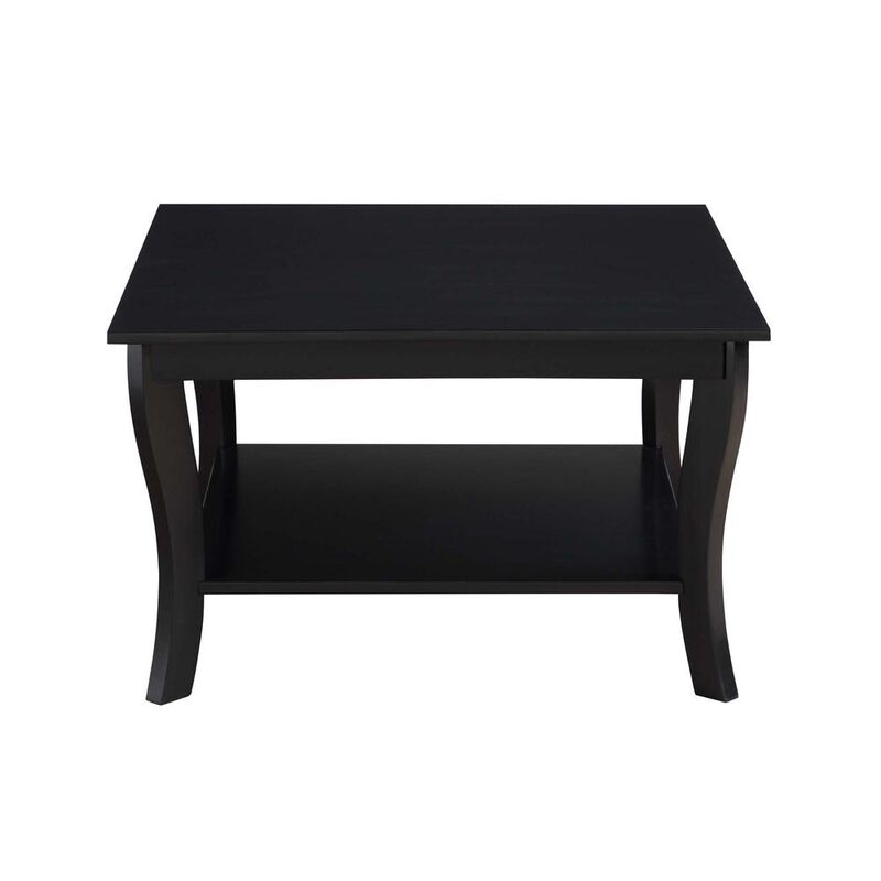 Convenience Concepts American Heritage Square Coffee Table, Black