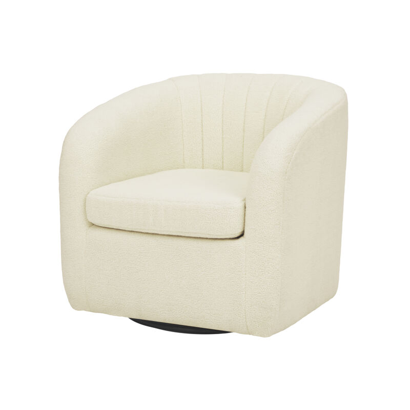 Teamson home - Monroe faux shearing 28.75" Swivel Tub Chair image number 2