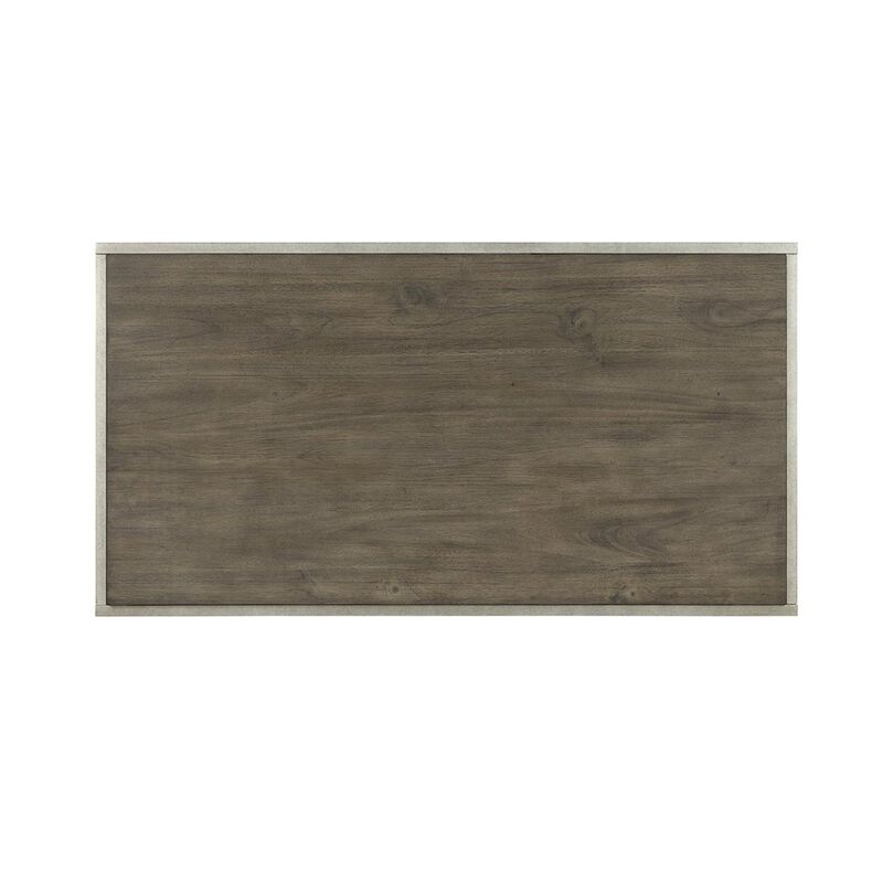 Roundhill Furniture Padena 3-Pc Metal Frame Wood Living Room Coffee Table and 2 End Tables Set