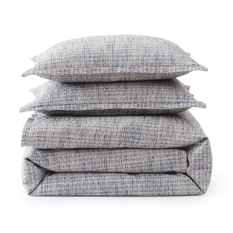 Tweed Blue King Duvet Cover Set image number 0