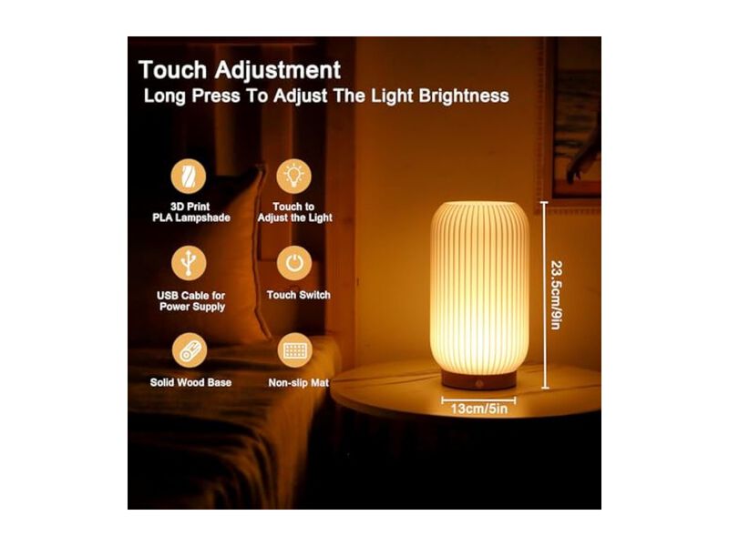 Rechargeable Dimmable Light 3 Color White Bedroom Living Room image number 2