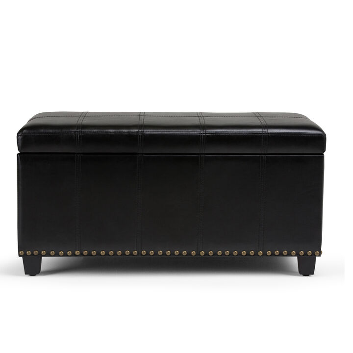 Simpli Home Amelia Storage Ottoman Bench