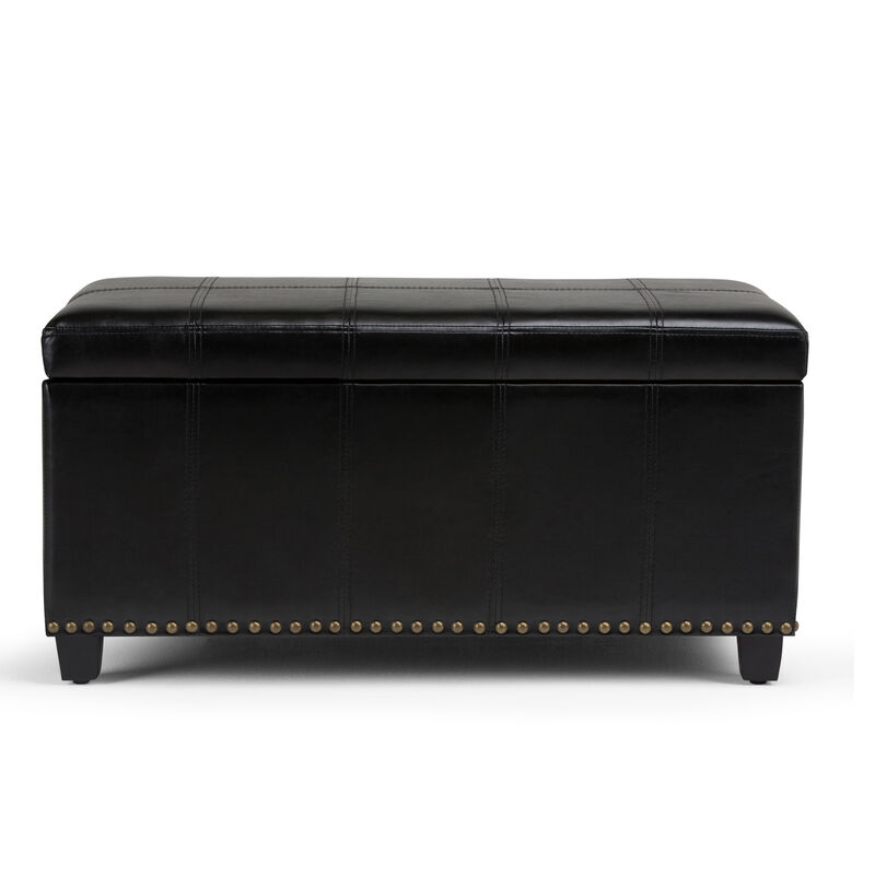 Simpli Home Amelia Storage Ottoman Bench image number 1