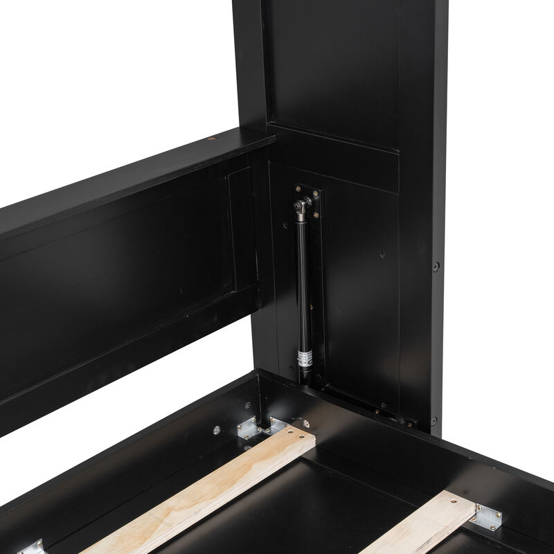 Merax  Bed with Storage Cabinets