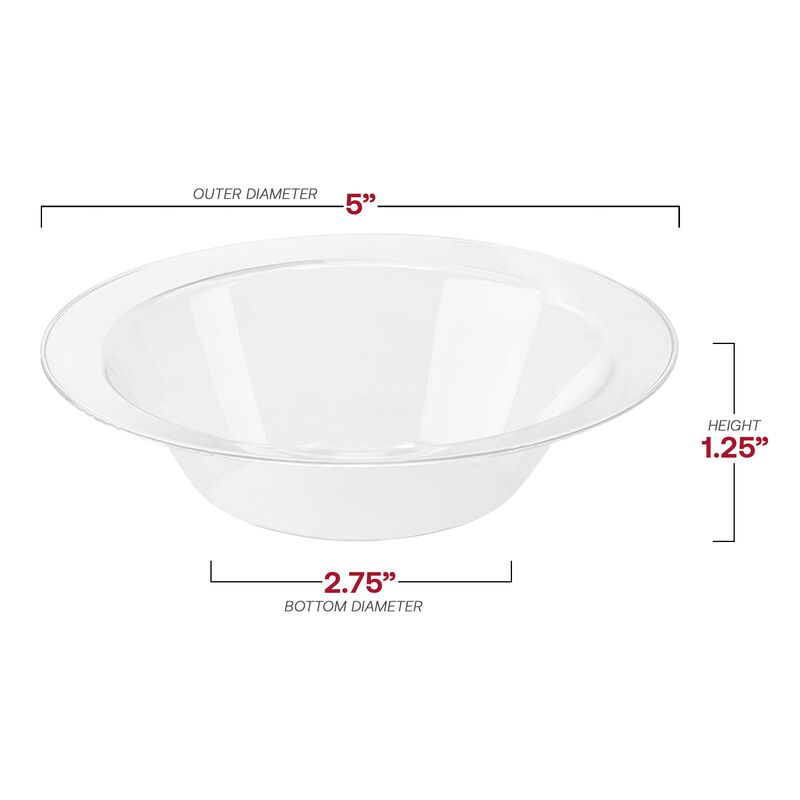 5 oz. Clear Economy Round Plastic Dessert Bowls (120 Bowls) image number 3