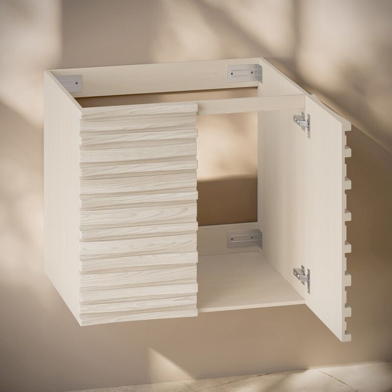 Cascade 24" Wall-Mounted Bathroom Vanity Cabinet without Top in White Oak image number 4