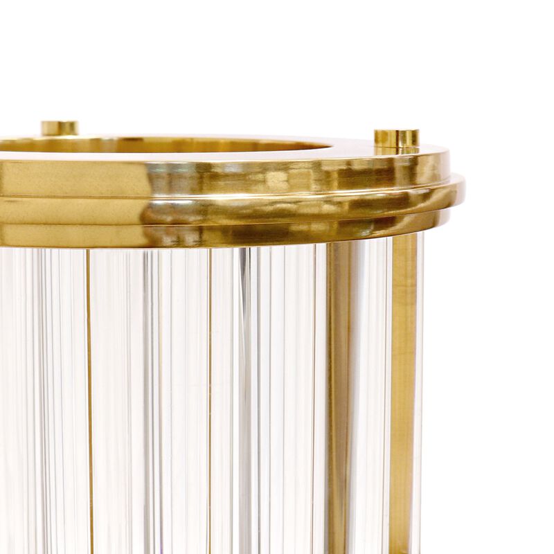 Pasargad Home Calypso Brushed Gold Lucite Hurricane image number 2