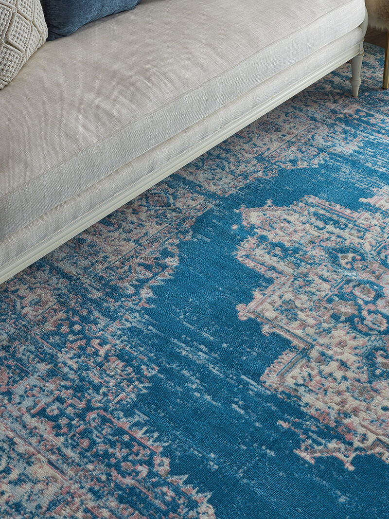 Grafix GRF14 Blue 8' x Round Rug