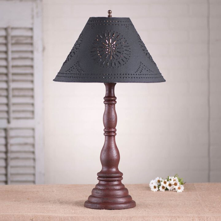 Davenport Lamp In Americana Red With Shade