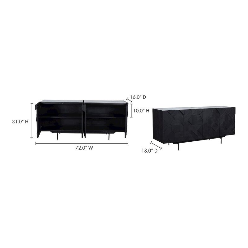 Moe's Home Collection Kattan Sideboard Black