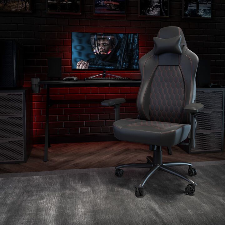 Falco Ergonomic High Back Adjustable Gaming Chair with 4D Armrests, Headrest Pillow, and Adjustable Lumbar Support
