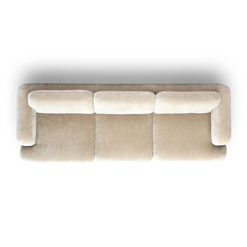 Halsey Brown Textured Fabric Sofa image number 4