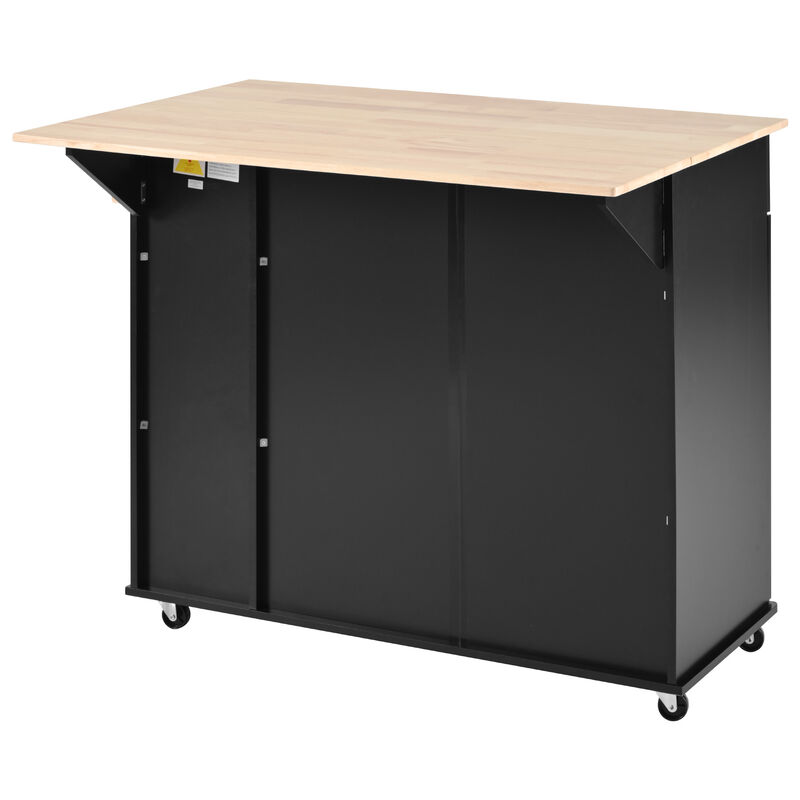 Merax Kitchen Storage Island Cart on Wheels